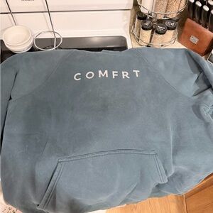 Comfort Colors Teal 'COMFRT' Pullover Sweatshirt